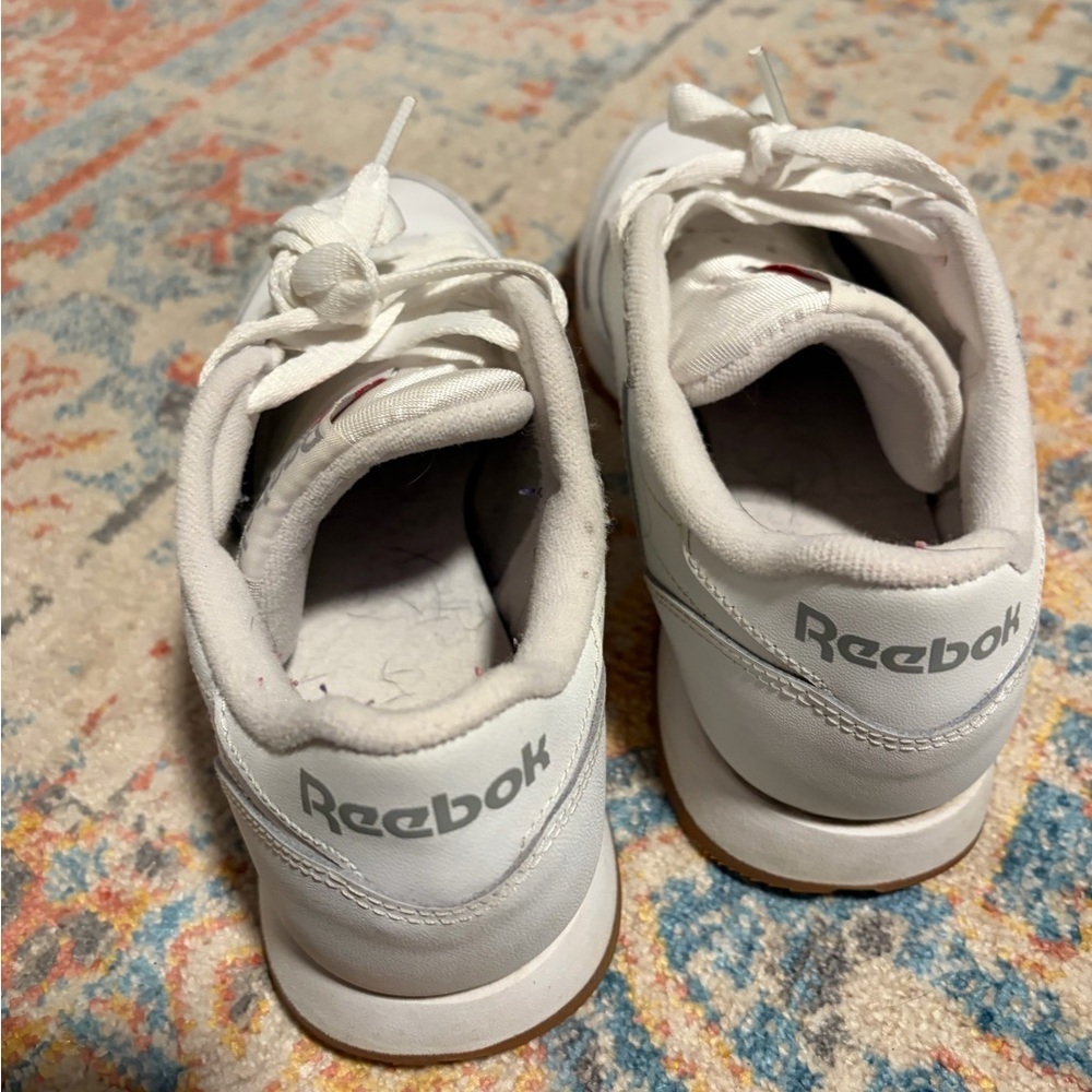 Reebok white leather joggers sneakers - Picture 3 of 7